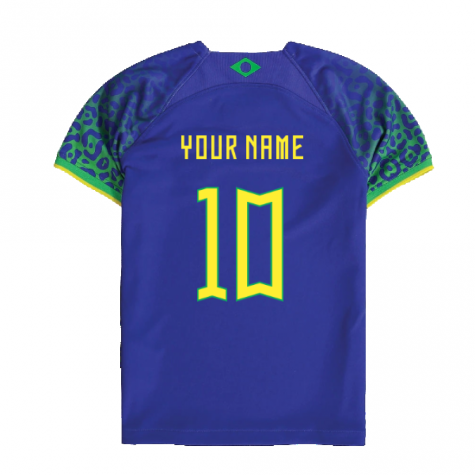 2022-2023 Brazil Away Little Boys Mini Kit (Your Name)