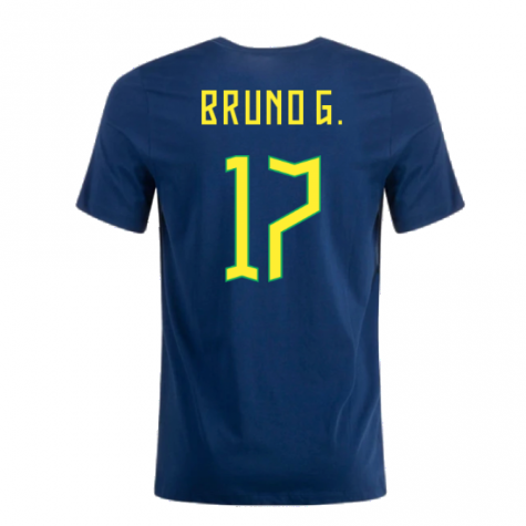 2022-2023 Brazil Crest Tee (Navy) (BRUNO G. 17)