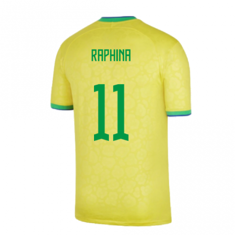 2022-2023 Brazil Little Boys Home Shirt (Raphina 11)