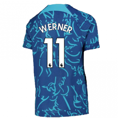 2022-2023 Chelsea Pre-Match Training Shirt (Blue) - Kids (WERNER 11)