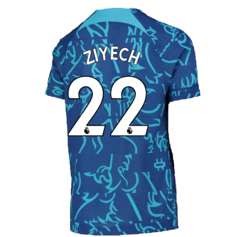 2022-2023 Chelsea Pre-Match Training Shirt (Blue) - Kids (ZIYECH 22)