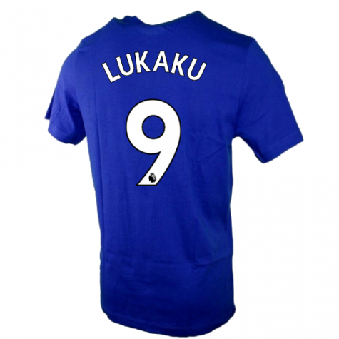 2022-2023 Chelsea Swoosh Tee (Blue) (LUKAKU 9)