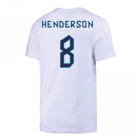 2022-2023 England Crest Tee (White) (Henderson 8)