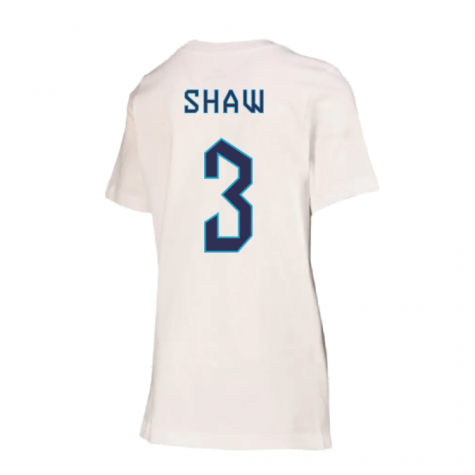 2022-2023 England Crest Tee (White) - Kids (Shaw 3)