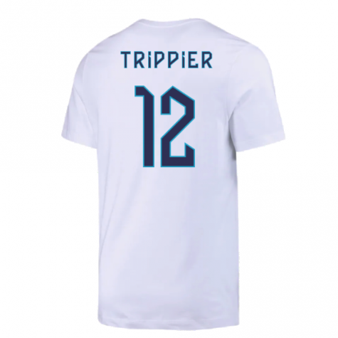 2022-2023 England Crest Tee (White) (Trippier 12)