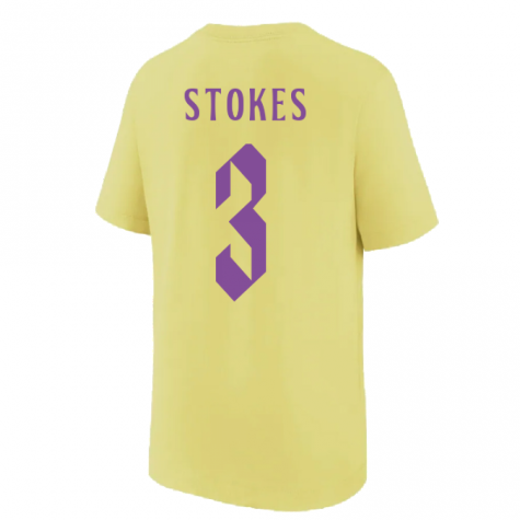 2022-2023 England Swoosh Tee (Light Zitron) - Kids (STOKES 3)