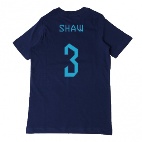 2022-2023 England Three Lions Tee (Navy) - Kids (Shaw 3)