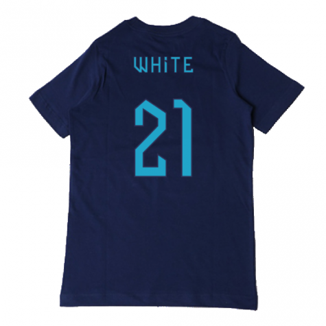 2022-2023 England Three Lions Tee (Navy) - Kids (White 21)