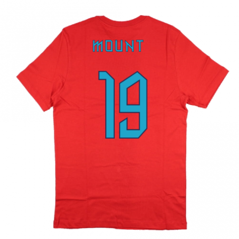 2022-2023 England World Cup Crest Tee (Red) - Kids (Mount 19)