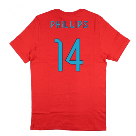 2022-2023 England World Cup Crest Tee (Red) (Phillips 14)