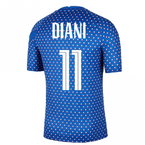 2022-2023 France Pre-Match Training Shirt (Hyper Cobalt) (DIANI 11)