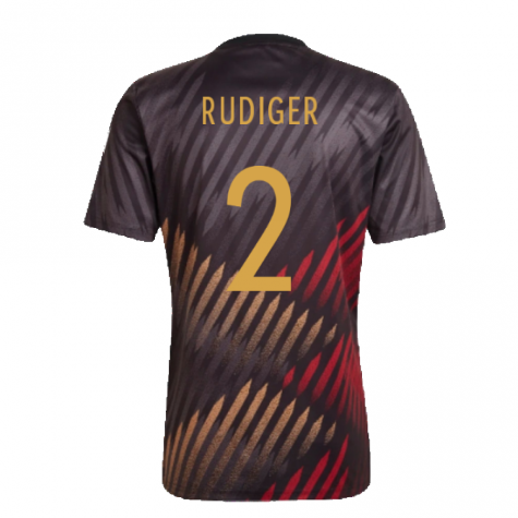 2022-2023 Germany Pre-Match Shirt (Black) (RUDIGER 2)