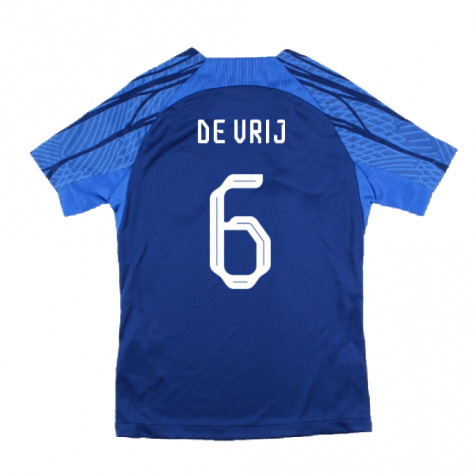 2022-2023 Holland Dri-FIT Training Shirt (Blue) - Kids (De Vrij 6)