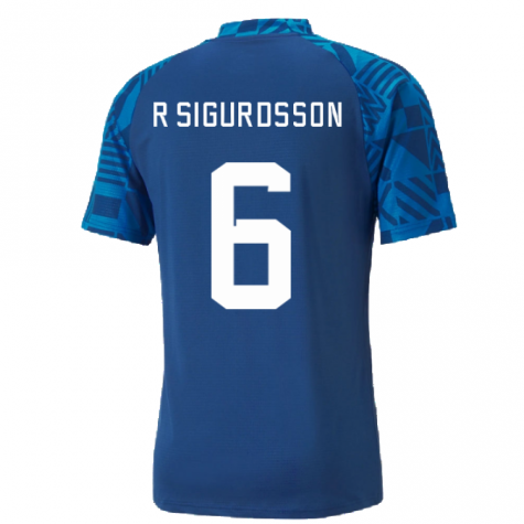 2022-2023 Iceland Pre Match Jersey (Blue) (R SIGURDSSON 6)