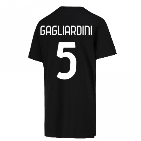 2022-2023 Inter Milan Crest Tee (Black) (GAGLIARDINI 5)