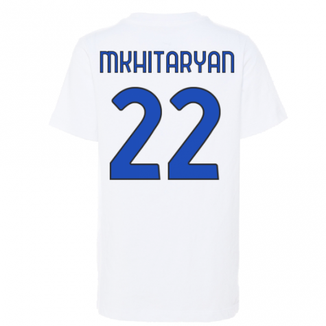 2022-2023 Inter Milan Swoosh Tee (White) - Kids (MKHITARYAN 22)