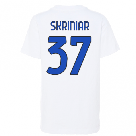 2022-2023 Inter Milan Swoosh Tee (White) - Kids (SKRINIAR 37)