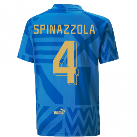 2022-2023 Italy Home Pre-Match Jersey (Blue) - Kids (SPINAZZOLA 4)