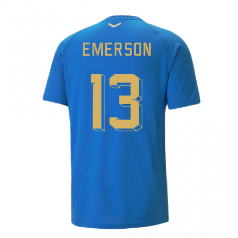 2022-2023 Italy Player Casuals Tee (Blue) (EMERSON 13)