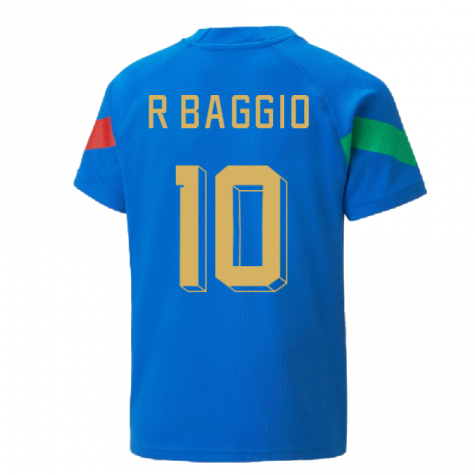 2022-2023 Italy Player Training Jersey (Blue) - Kids (R BAGGIO 10)