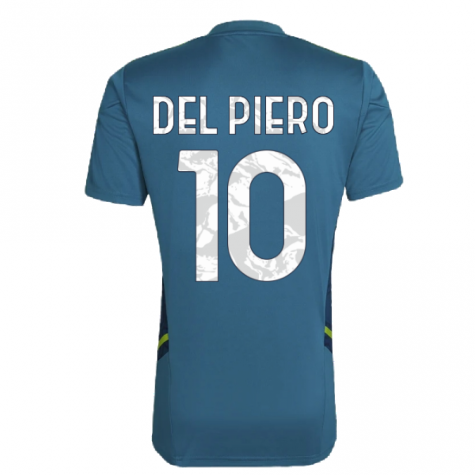 2022-2023 Juventus Training Shirt (Active Teal) (DEL PIERO 10)