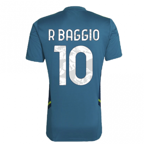 2022-2023 Juventus Training Shirt (Active Teal) (R BAGGIO 10)