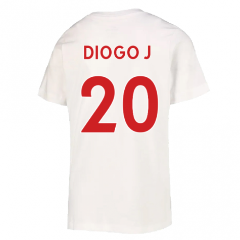 2022-2023 Liverpool Crest Tee (White) (DIOGO J 20)