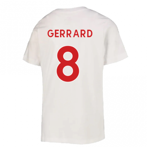 2022-2023 Liverpool Crest Tee (White) - Kids (GERRARD 8)