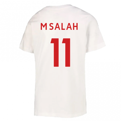 2022-2023 Liverpool Crest Tee (White) (M SALAH 11)