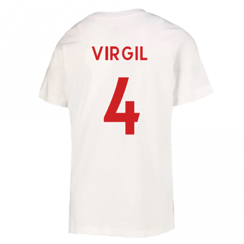 2022-2023 Liverpool Crest Tee (White) (VIRGIL 4)