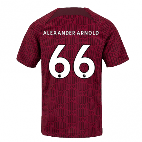 2022-2023 Liverpool Pre-Match Training Shirt (Red) - Kids (ALEXANDER ARNOLD 66)