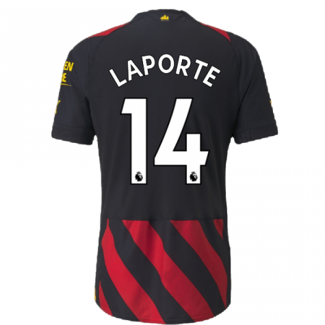 2022-2023 Man City Authentic Away Shirt (LAPORTE 14)