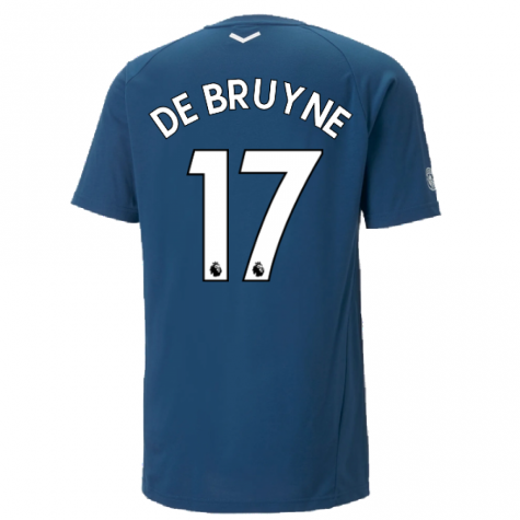 2022-2023 Man City Casuals Tee (Blue) (DE BRUYNE 17)