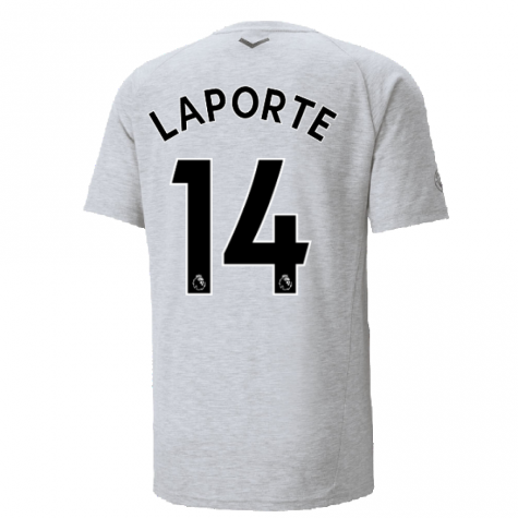 2022-2023 Man City Casuals Tee (Light Grey) (LAPORTE 14)