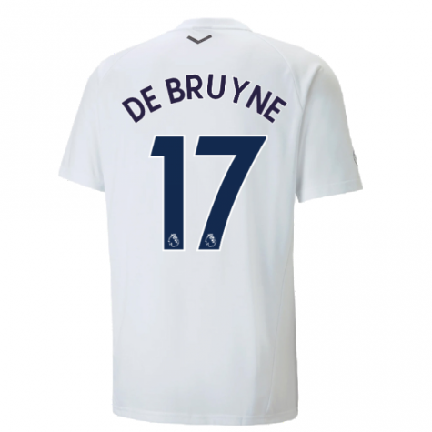 2022-2023 Man City Casuals Tee (White) (DE BRUYNE 17)