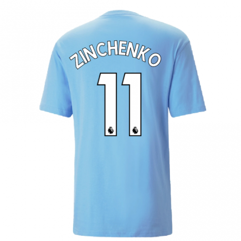 2022-2023 Man City FtblCulture Tee (Blue) (ZINCHENKO 11)