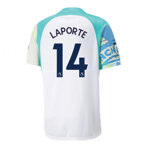 2022-2023 Man City Gameday Jersey (White) (LAPORTE 14)