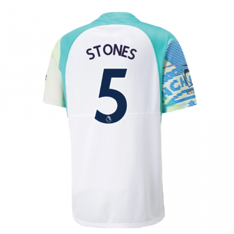 2022-2023 Man City Gameday Jersey (White) (STONES 5)