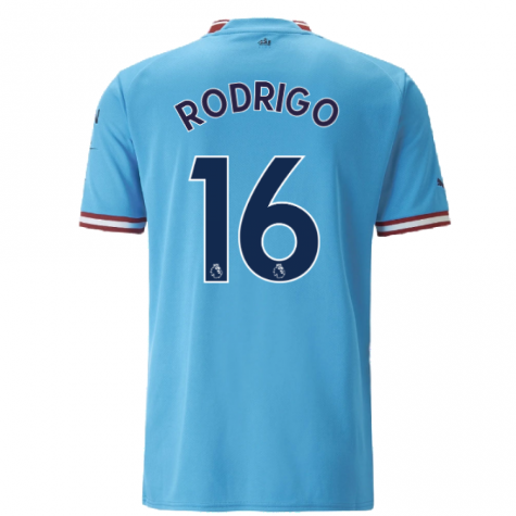 2022-2023 Man City Home Shirt (RODRIGO 16)