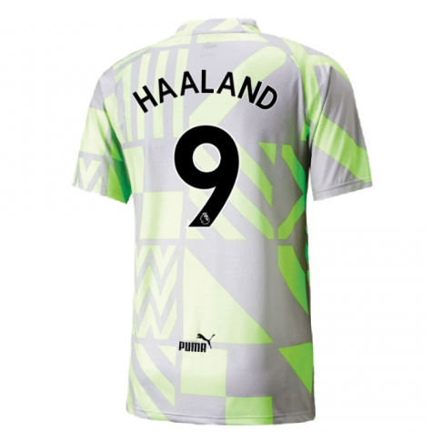 2022-2023 Man City Pre-Match Jersey (Grey Violet) (HAALAND 9)