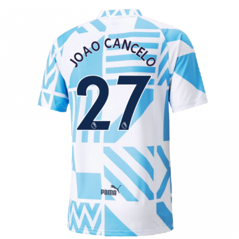 2022-2023 Man City Pre-Match Jersey (White) (JOAO CANCELO 27)