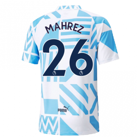 2022-2023 Man City Pre-Match Jersey (White) (MAHREZ 26)