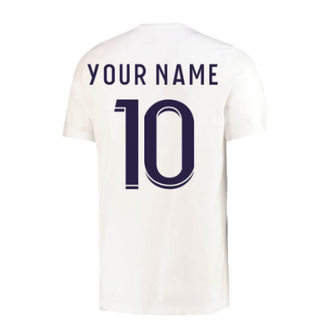 2022-2023 PSG Crest Tee (White) (Your Name)