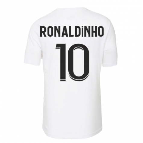 2022-2023 PSG Swoosh Tee (White) (RONALDINHO 10)