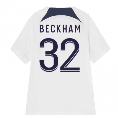 2022-2023 PSG Training Shirt (White) - Kids (BECKHAM 32)