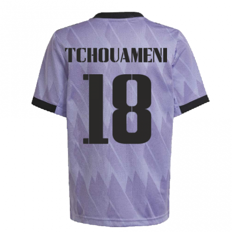 2022-2023 Real Madrid Away Shirt (Kids) (TCHOUAMENI 18)