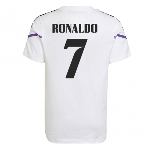 2022-2023 Real Madrid Training Tee (White) (RONALDO 7)