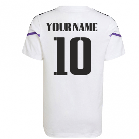 2022-2023 Real Madrid Training Tee (White) (Your Name)