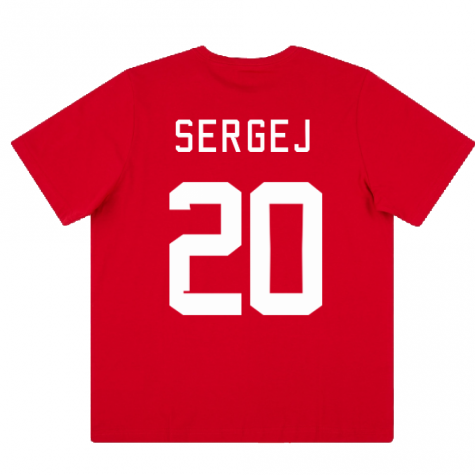 2022-2023 Serbia Ftbl Core Tee (Red) (SERGEJ 20)