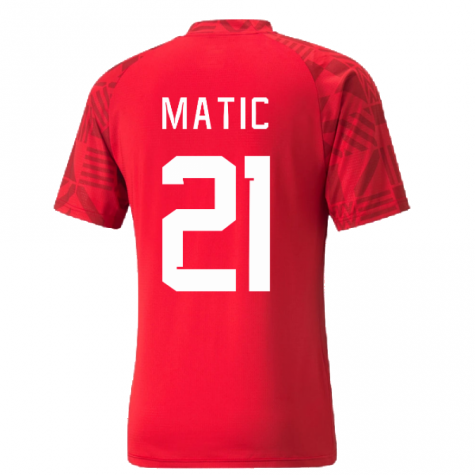 2022-2023 Serbia Pre-Match Jersey (Red) (MATIC 21)